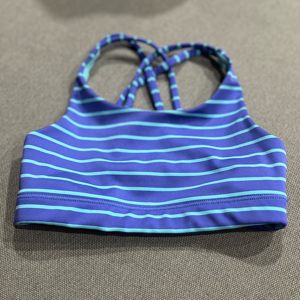 Athleta Girl striped sports bra